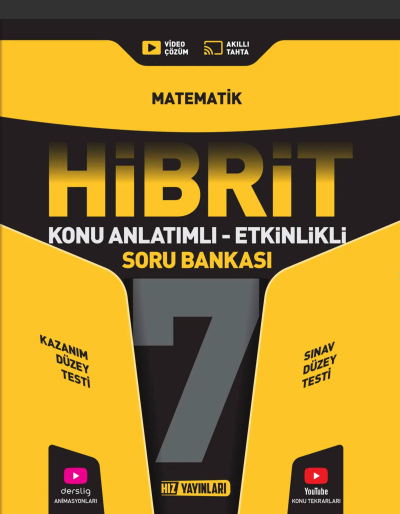 7.Sınıf Matematik HİBRİT Soru Bankası Hız Yayınları Fotokopi GO - Tüm Sınavlarda Daha İleriye