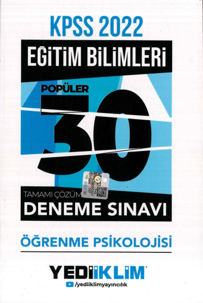 ÖĞRENME PSİKOLOJİSİ 30LU DENEME SINAVI TAMAMI ÇÖZÜMLÜ Fotokopi GO - Tüm Sınavlarda Daha İleriye