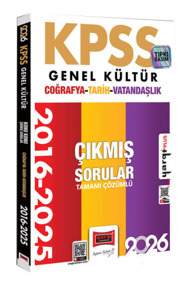 2026 KPSS Genel Kültür Tarih-Coğrafya-Vatandaşlık 2016-2025 Konu Konu Tamamı Çözümlü Çıkmış Sorular Yargı Yayınları Fotokopi GO - Tüm Sınavlarda Daha İleriye