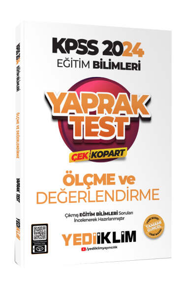 2024 KPSS Eğitim Bilimleri Ölçe ve Değerlendirme Çek Kopart Yaprak Test Fotokopi GO - Tüm Sınavlarda Daha İleriye