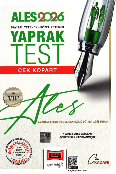 2026 ALES VIP Sayısal-Sözel Yetenek Çek Kopart Yaprak Test Yargı Yayınevi Fotokopi GO - Tüm Sınavlarda Daha İleriye