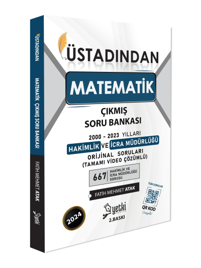 ÜSTADINDAN MATEMATİK HAKİMLİK VE İCRA MÜDÜRLÜĞÜ ÇIKMIŞ SORU BANKASI 2024 Fotokopi GO - Tüm Sınavlarda Daha İleriye