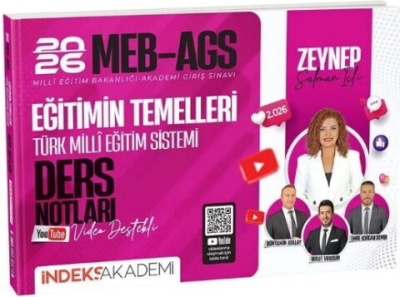 2026 MEB-AGS Eğitimin Temelleri ve Türk Milli Eğitim Sistemi Video Ders Notları İndeks Akademi Yayıncılık Fotokopi GO - Tüm Sınavlarda Daha İleriye