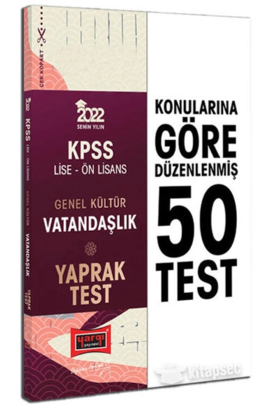 KPSS Lise Ön Lisans Genel Kültür Vatandaşlık Yaprak Test Fotokopi GO - Tüm Sınavlarda Daha İleriye