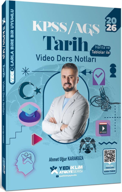 2026 KPSS Tarih Atölye Video Ders Notları Ahmet Uğur Karakuza Yediiklim Yayınları Fotokopi GO - Tüm Sınavlarda Daha İleriye