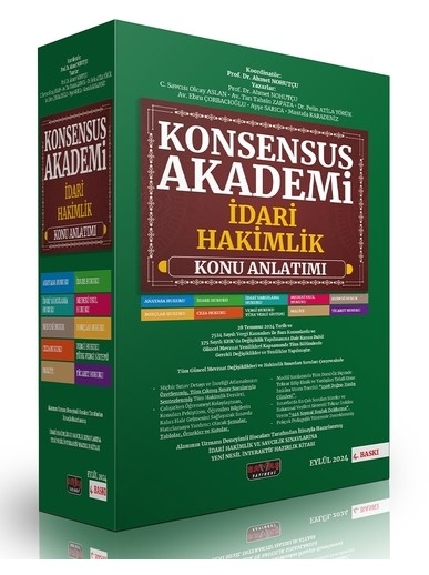 KONSENSUS Akademi İdari Yargı Hakim Yardımcılığı Sınavı Konu Anlatımı Eylül 2024 Fotokopi GO - Tüm Sınavlarda Daha İleriye