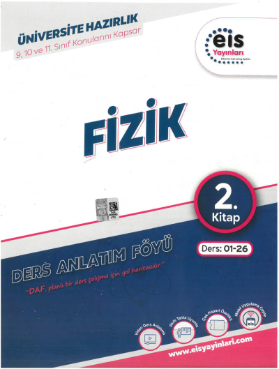 YKS - Mavi Set - DAF - Fizik - 2. Kitap Eis Yayınları Ders:01-26 9-10-11. Sınıf Konularını Kapsar Fotokopi GO - Tüm Sınavlarda Daha İleriye