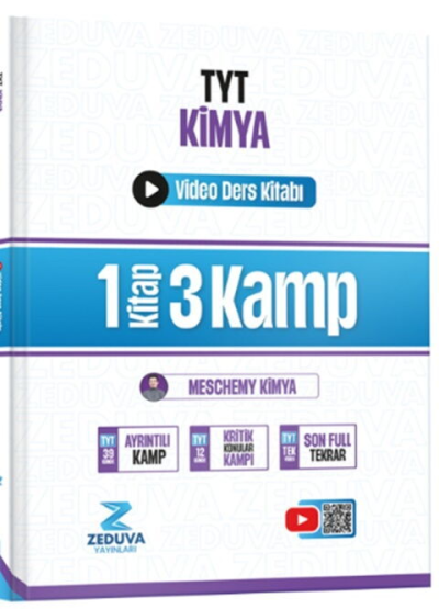 Meschemy Kimya TYT Kimya 1 Kitap 3 Kamp Video Ders Kitabı Zeduva Yayınları Fotokopi GO - Tüm Sınavlarda Daha İleriye
