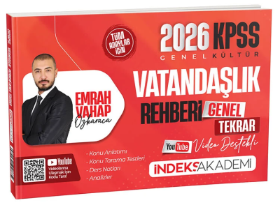 2026 KPSS Vatandaşlık Rehberi Video Destekli Genel Tekrar İndeks Akademi Yayıncılık Fotokopi GO - Tüm Sınavlarda Daha İleriye