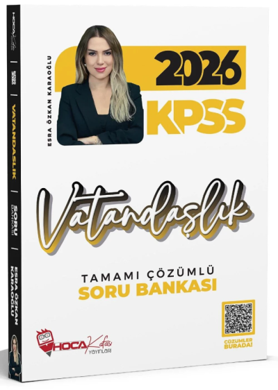 2026 KPSS Vatandaşlık Soru Bankası Çözümlü Esra Özkan Karaoğlu Hoca Kafası Yayınları Fotokopi GO - Tüm Sınavlarda Daha İleriye