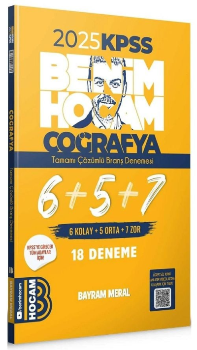 Benim Hocam Yayınları 2025 KPSS Coğrafya Tamamı Çözümlü 6+5+7 Deneme Fotokopi GO - Tüm Sınavlarda Daha İleriye
