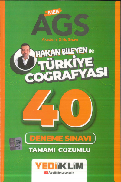 2025 MEB AGS Hakan Bileyen ile Türkiye Coğrafyası Tamamı Çözümlü 40 Deneme Sınavı Yediiklim Yayınları Fotokopi GO - Tüm Sınavlarda Daha İleriye