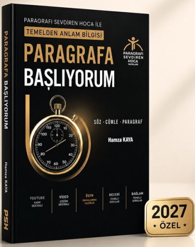 Paragrafa Başlıyorum Temelden Anlam Bilgisi Paragrafı Sevdiren Hoca Yayınları Hamza Kaya Fotokopi GO - Tüm Sınavlarda Daha İleriye