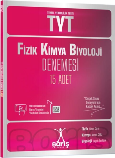 TYT Fizik Kimya Biyoloji Denemesi 15 Adet Barış Yayınları Fotokopi GO - Tüm Sınavlarda Daha İleriye