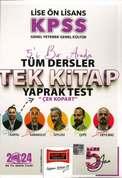 5'İ 1 ARADA TÜM DERSLER TEK KİTAP YAPRAK TEST (5YÜZ) Fotokopi GO - Tüm Sınavlarda Daha İleriye