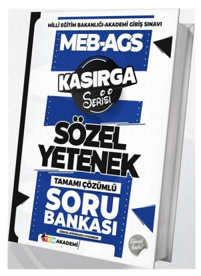 MEB-AGS Sözel Yetenek Kasırga Soru Bankası Çözümlü TKM Akademi Fotokopi GO - Tüm Sınavlarda Daha İleriye
