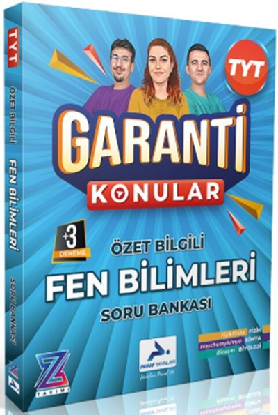 Z Takımı TYT Fen Bilimleri Garanti Konular Soru Bankası Paraf Yayınları Fotokopi GO - Tüm Sınavlarda Daha İleriye
