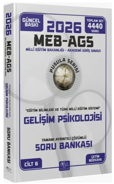 2026 MEB-AGS Eğitim Bilimleri Gelişim Psikolojisi Soru Bankası Çözümlü Pusula Serisi CBA Yayınları Fotokopi GO - Tüm Sınavlarda Daha İleriye