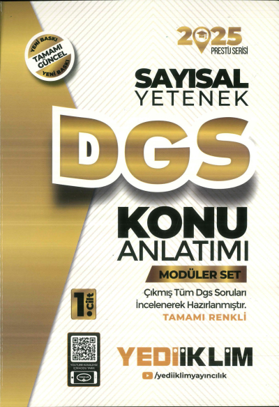 YEDİİKLİM DGS SAYISAL KONU ANLATIM 2025 Fotokopi GO - Tüm Sınavlarda Daha İleriye