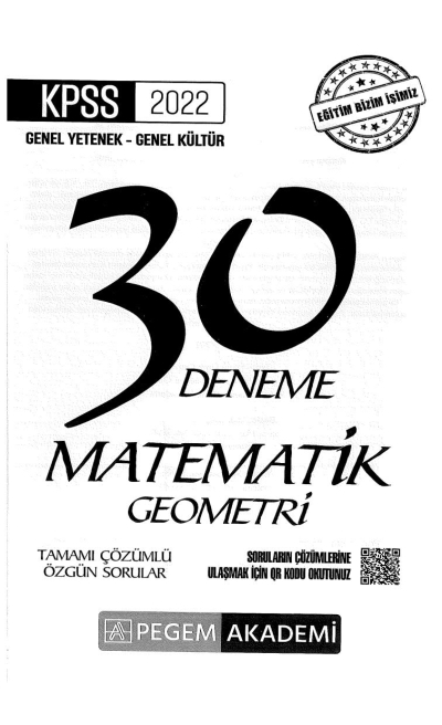 30LU MATEMATİK ÇÖZÜMLÜ DENEME Fotokopi GO - Tüm Sınavlarda Daha İleriye