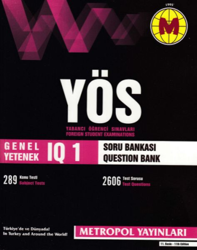 Metropol YÖS IQ Soru Bankası 1 (Yeni) Fotokopi GO - Tüm Sınavlarda Daha İleriye