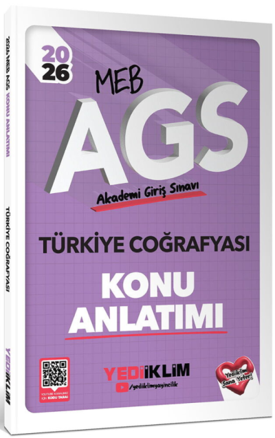 2026 MEB AGS Türkiye Coğrafyası Konu Anlatımı Yediiklim Yayınları