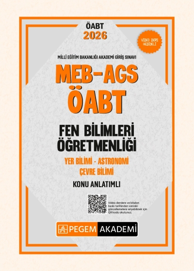 MEB AGS ÖABT Fen Bilimleri Öğretmenliği Konu Anlatımlı YER BİLİMİ - ASTRONOMİ- ÇEVRE BİLİMİ Pegem Akademi Fotokopi GO - Tüm Sınavlarda Daha İleriye