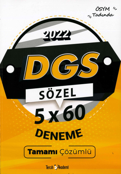 DGS SÖZEL 5x60 DENEME ÇÖZÜMLÜ Fotokopi GO - Tüm Sınavlarda Daha İleriye