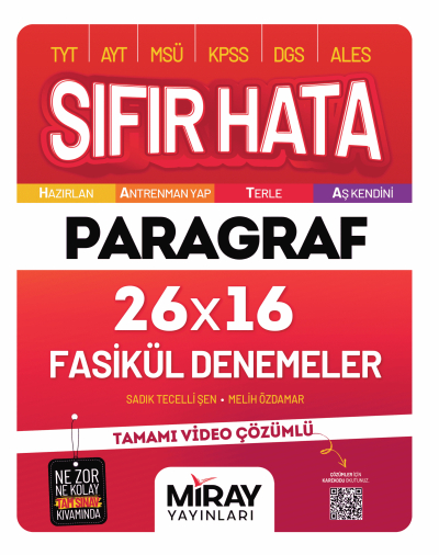 Sıfır Hata Paragraf 16 Deneme Miray Yayınları Fotokopi GO - Tüm Sınavlarda Daha İleriye