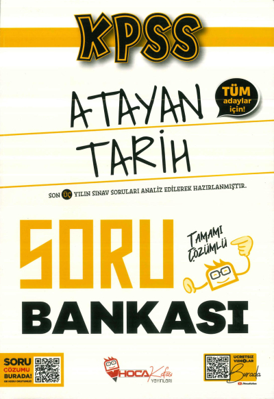 ATAYAN TARİH SORU BANKASI TAMAMI ÇÖZÜMLÜ Fotokopi GO - Tüm Sınavlarda Daha İleriye