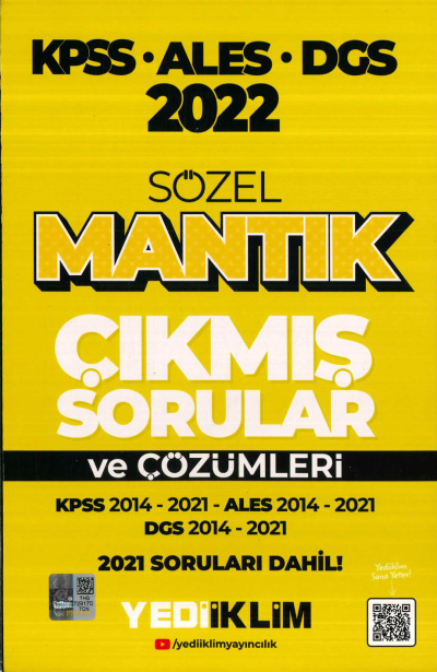 KPSS ALES DGS SÖZEL MANTIK 2014-2021 ÇÖZÜMLÜ ÇIKMIŞ SORULAR Fotokopi GO - Tüm Sınavlarda Daha İleriye