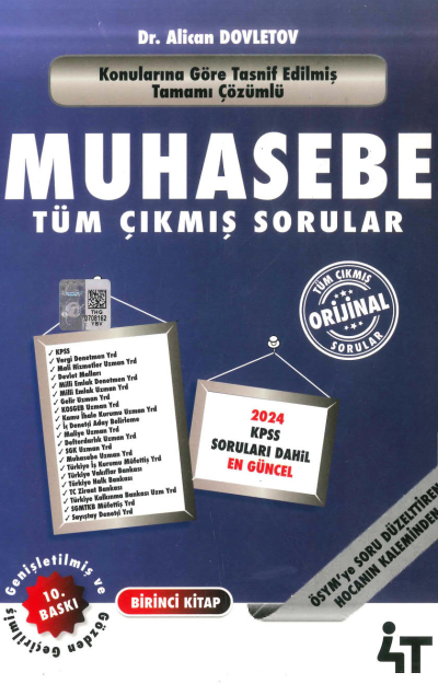 4T Yayınları Muhasebe Çıkmış Sorular 1. Kitap Alican Dovletov Fotokopi GO - Tüm Sınavlarda Daha İleriye