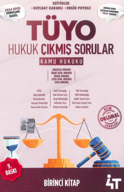 Tüyo Hukuk Çıkmış Sorular (Kamu Hukuku) 2024 KPSS Soruları Dahil Fotokopi GO - Tüm Sınavlarda Daha İleriye