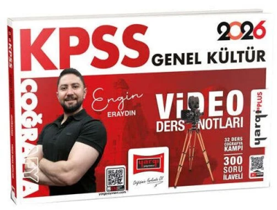 2026 KPSS Genel Kültür Coğrafya Video Ders Notları (Engin Eraydın) Yargı Yayınları Fotokopi GO - Tüm Sınavlarda Daha İleriye
