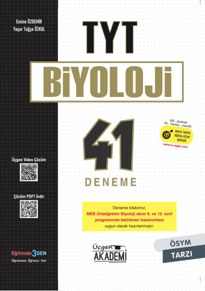 TYT Biyoloji 41 Deneme Üçgen Yayıncılık Fotokopi GO - Tüm Sınavlarda Daha İleriye