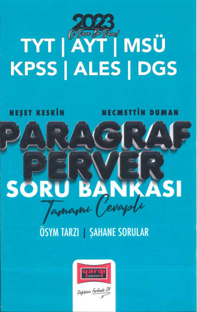 PARAGRAF PERVER SORU BANKASI TAMAMI CEVAPLI Fotokopi GO - Tüm Sınavlarda Daha İleriye