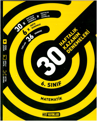 6.Sınıf Matematik Haftalık Deneme Hız Yayınları Fotokopi GO - Tüm Sınavlarda Daha İleriye