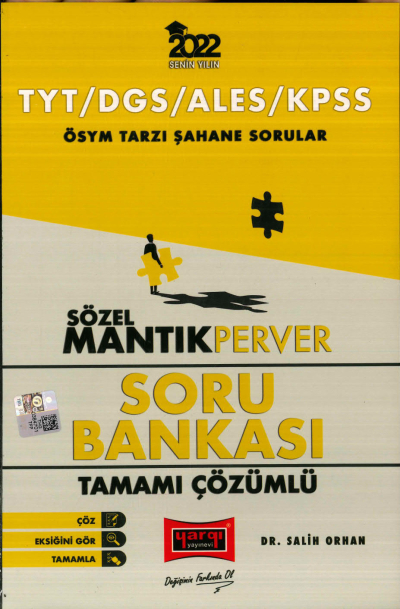 ÖSYM TARSI ŞAHEN SORULAR SÖZEL MANTIK PERVER SORU BANKASI Fotokopi GO - Tüm Sınavlarda Daha İleriye