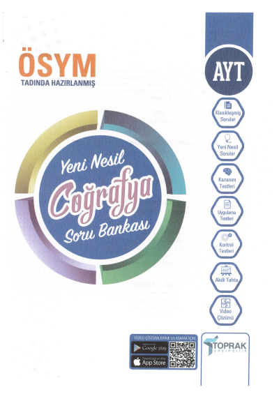 AYT YENİ NESİL COĞRAFYA SORU BANKASI Fotokopi GO - Tüm Sınavlarda Daha İleriye