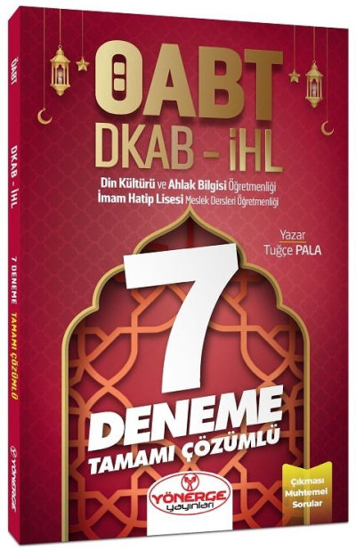 ÖABT DKAB Din Kültürü ve Ahlak Bilgisi Öğretmenliği 7 Deneme Çözümlü Yönerge Yayınları Fotokopi GO - Tüm Sınavlarda Daha İleriye