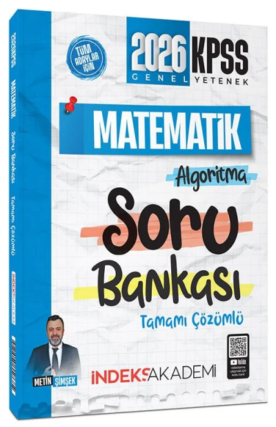 2026 KPSS Matematik Algoritma Soru Bankası Çözümlü Metin Şimşek İndeks Akademi Yayıncılık Fotokopi GO - Tüm Sınavlarda Daha İleriye