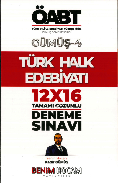 TÜRK HALK EDEBİYATI GÜMÜŞ-4 12x16 TAMAMI ÇÖZÜMLÜ DENEME Fotokopi GO - Tüm Sınavlarda Daha İleriye