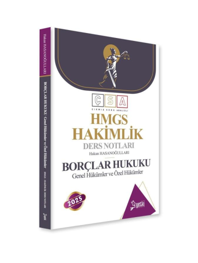 Çıkmış Soru Analizli Borçlar Hukuku Hakimlik Ders Notları Yetki Yayınları Fotokopi GO - Tüm Sınavlarda Daha İleriye