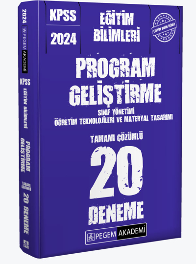 2024 KPSS Eğitim Bilimleri Program Geliştirme 20 Deneme Fotokopi GO - Tüm Sınavlarda Daha İleriye