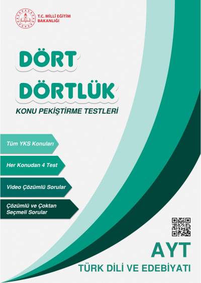 Dört Dörtlük Konu Pekiştirme Testleri AYT Türk Dili ve Edebiyatı