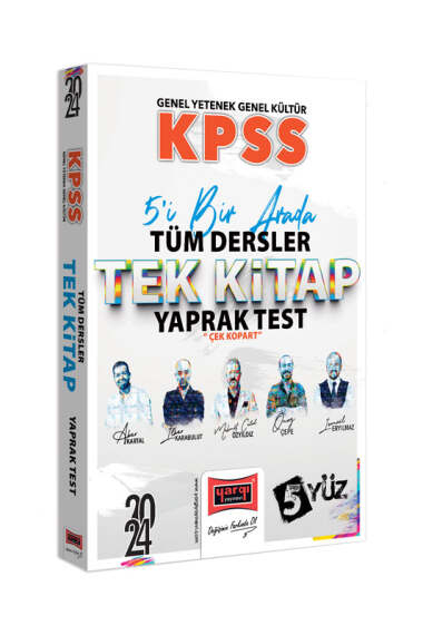 2024 KPSS 5Yüz Lisans GK-GY Tüm Dersler Tek Kitap Çek Kopart Yaprak Test Fotokopi GO - Tüm Sınavlarda Daha İleriye
