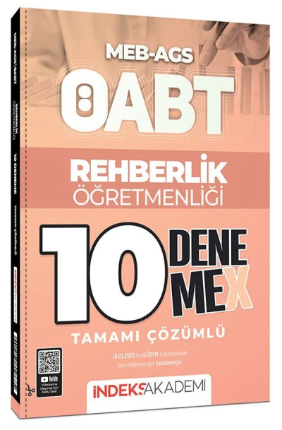 2025 ÖABT MEB-AGS Rehberlik Öğretmenliği 10 DenemeX Çözümlü İndeks Akademi Yayıncılık Fotokopi GO - Tüm Sınavlarda Daha İleriye