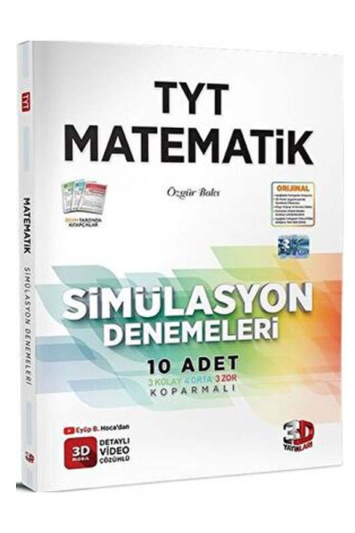 2026 TYT Matematik Simülasyon Denemeleri Detaylı Video Çözümlü 3D Yayınları Fotokopi GO - Tüm Sınavlarda Daha İleriye