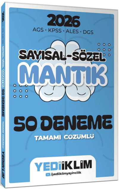 2026 AGS KPSS ALES DGS Sayısal Sözel Mantık Tamamı Çözümlü 50 Deneme Yediiklim Yayınları Fotokopi GO - Tüm Sınavlarda Daha İleriye