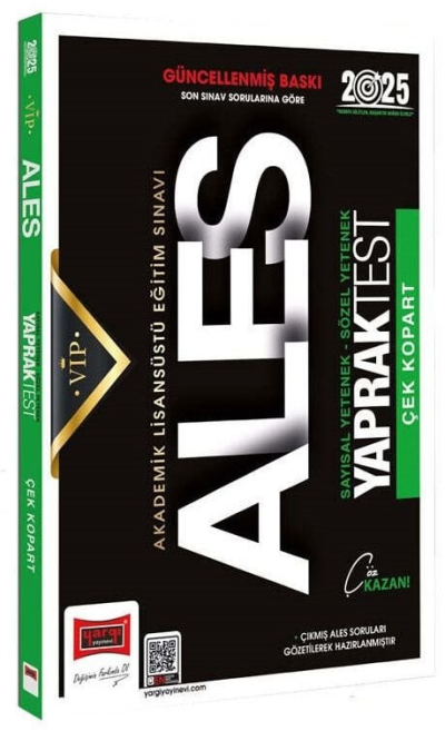 2025 ALES Vip Sayısal-Sözel Yetenek Çek Kopart Yaprak Test Yargı Yayınları Fotokopi GO - Tüm Sınavlarda Daha İleriye